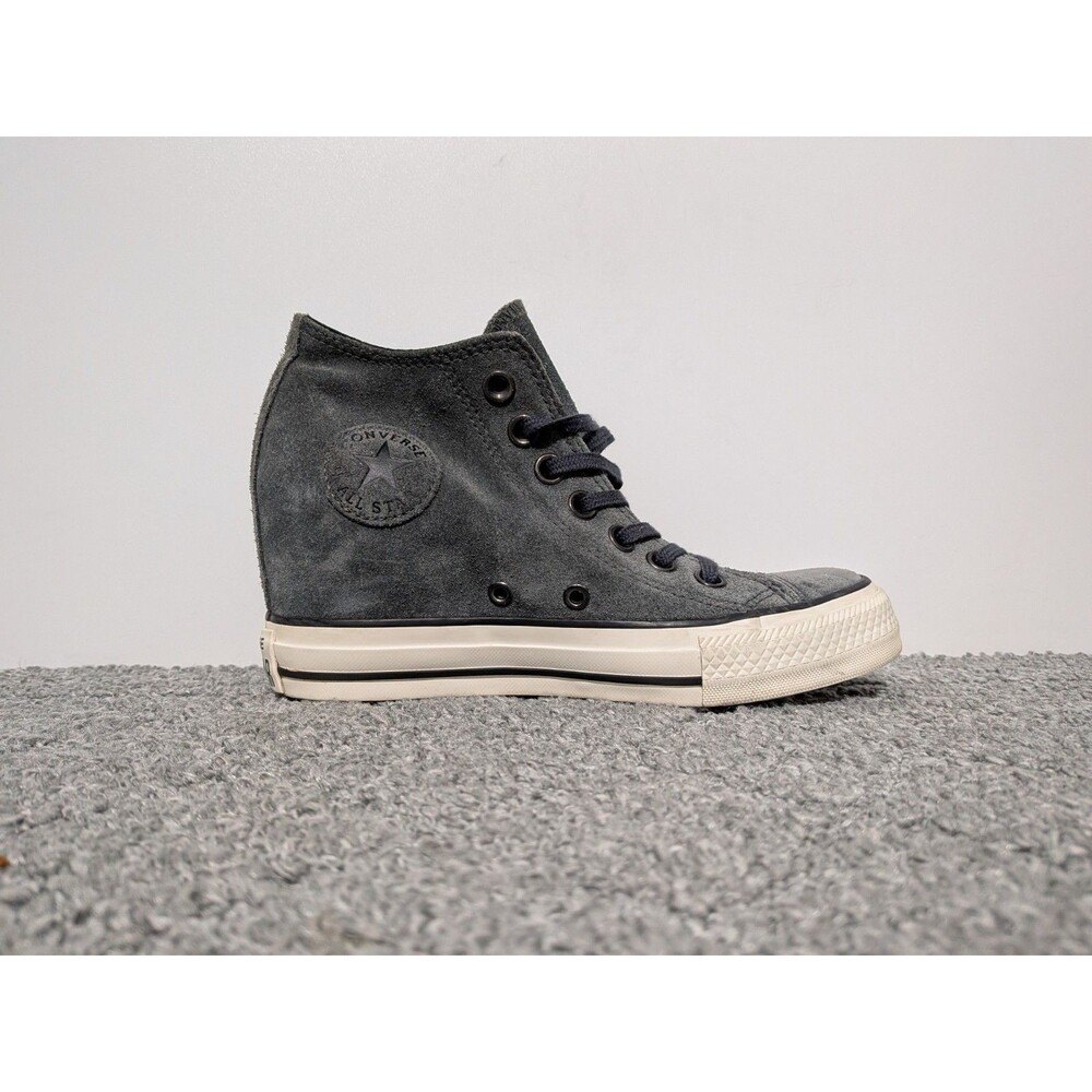 Converse Wedge Sneaker Shoes Womens Size 6 Gray - Picture 2 of 10